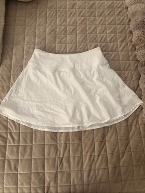 Women's White Flared Skirt